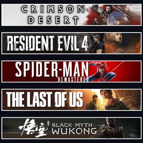  Crimson +Evil 4 +Spider 1 +TLOU1 +Wukong